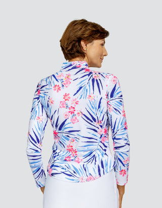 Tail Ladies Kalinda Long Sleeve Polo - Oasis Palms