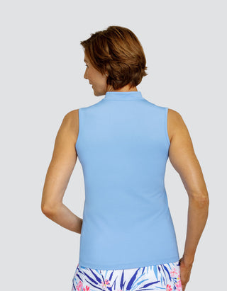 Tail Ladies Zee Sleeveless Polo - Seaview Blue