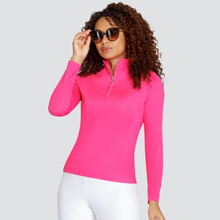 Tail Ladies Golf Tallula Long Sleeve 1/4 Zip Polo - Passion Pink