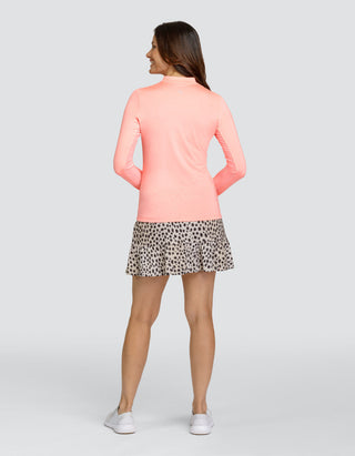 Tail Ladies Nashla Long Sleeve Polo - Melon Punch