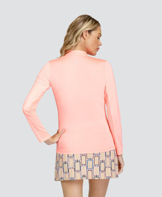 Tail Ladies Nashla Long Sleeve Polo - Melon Punch