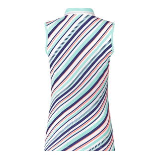 Tail Ladies Isabel Sleeveless Polo - Gem Stripe