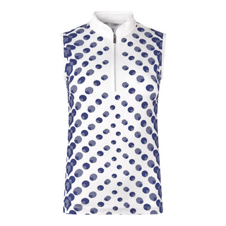 Tail Ladies Draya Sleeveless Polo - Jaguar Geo