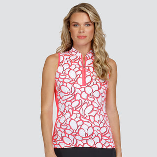 Tail Ladies Golf Yareli Sleeveless Polo - Floral Imprint