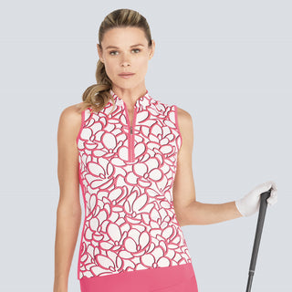 Tail Ladies Golf Yareli Sleeveless Polo - Floral Imprint