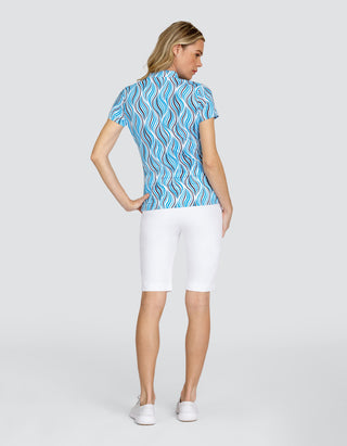 Tail Ladies Golf Michelle Cap Sleeve Top - Geo Twist