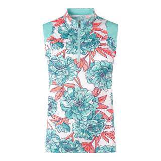 Tail Ladies Patti Sleeveless Polo - Peony Blooms