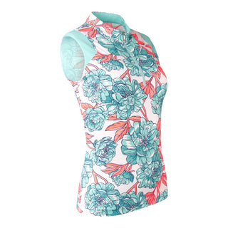 Tail Ladies Patti Sleeveless Polo - Peony Blooms