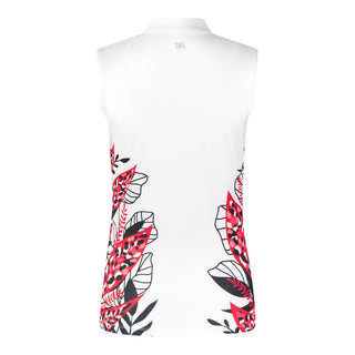 Tail Ladies Lua Sleeveless Polo - Meadow Leaves