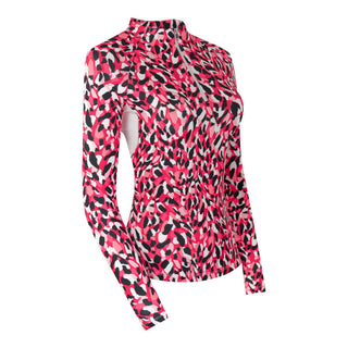 Tail Ladies Augustina Long Sleeve Polo - Spotted Meadow