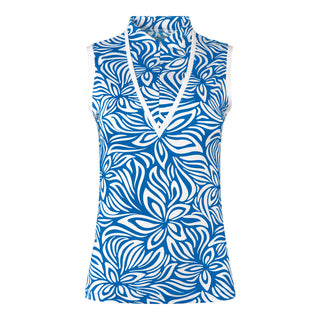 Tail Ladies Shasta Sleeveless Golf Polo - Grecian Blooms