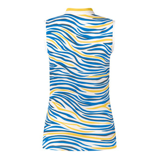 Tail Ladies Ravali Sleeveless Golf Polo - Zebra Trails