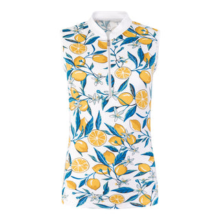 Tail Ladies Emery Sleeveless Golf Polo - Lemon Blossom