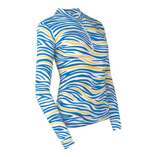 Tail Ladies Kit Long Sleeve Golf Polo - Zebra Trails