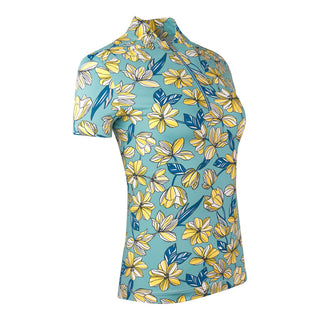 Tail Ladies Nivah Short Sleeve Golf Polo - Dancing Tulips