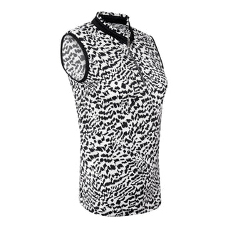 Tail Ladies Golf Edil Sleeveless Polo - Abstract Cheetah