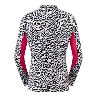 Tail Ladies Golf Shalia Long Sleeve Polo - Abstract Cheetah