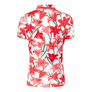 Tail Ladies Pau Short Sleeve Golf Polo - Valencia Lilies