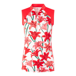 Tail Ladies Gigi Sleeveless Golf Polo - Valencia Lilies