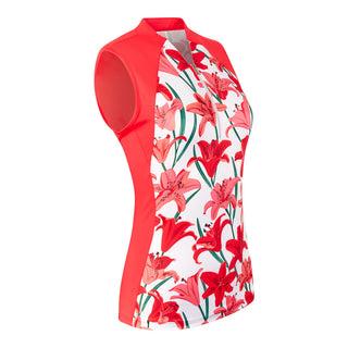 Tail Ladies Gigi Sleeveless Golf Polo - Valencia Lilies