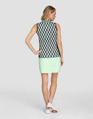 Tail Ladies Golf Zura Sleeveless Polo - Chevron Geo