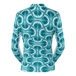 Tail Ladies Nashala Long Sleeve Polo - Cielo