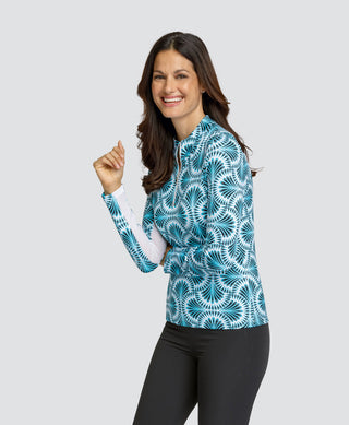 Tail Ladies Nashala Long Sleeve Polo - Cielo
