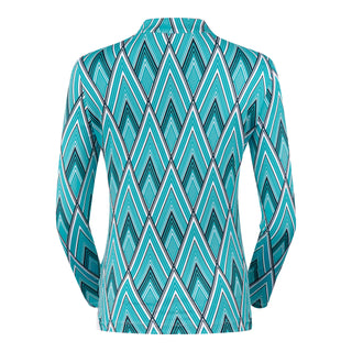 Tail Ladies Golf Whelma Long Sleeve Golf Top - Ombre Chevron