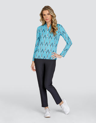 Tail Ladies Golf Whelma Long Sleeve Golf Top - Ombre Chevron