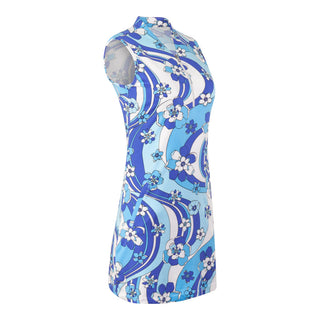 Tail Ladies Golf Larimar Sleeveless Dress- Daffodil Wave