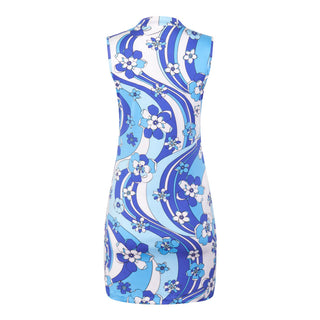 Tail Ladies Golf Larimar Sleeveless Dress- Daffodil Wave