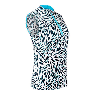 Tail Ladies Golf Aliza Sleeveless Polo - Leo Swirl