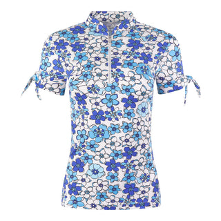 Tail Ladies Mariel Short Sleeve Golf Polo - Daffodil Ditsy