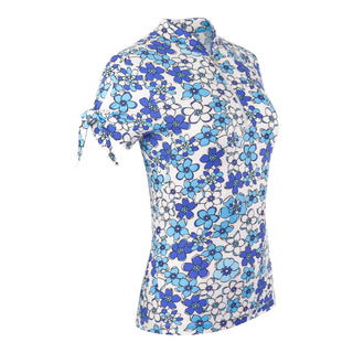 Tail Ladies Mariel Short Sleeve Golf Polo - Daffodil Ditsy