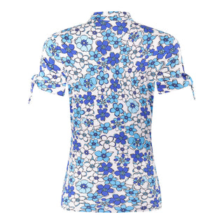 Tail Ladies Mariel Short Sleeve Golf Polo - Daffodil Ditsy