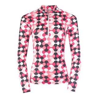 Tail Ladies Phyllis Long Sleeve Polo - Marseille Geo