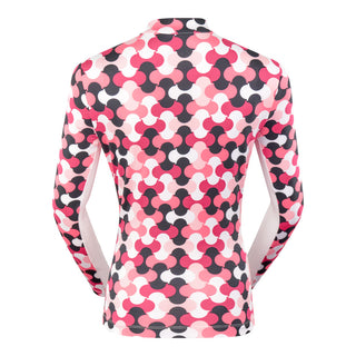 Tail Ladies Phyllis Long Sleeve Polo - Marseille Geo