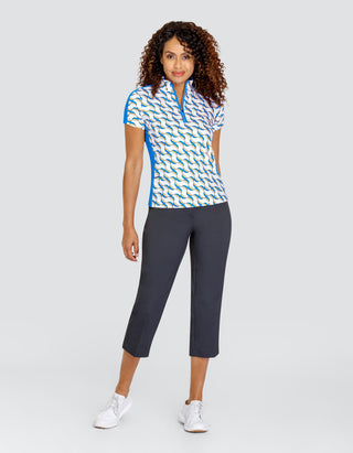 Tail Ladies Golf Myrna Short Sleeve Polo - Interlaced Geo