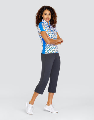 Tail Ladies Golf Myrna Short Sleeve Polo - Interlaced Geo