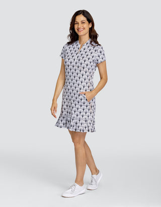 Tail Ladies Leena Cap Sleeve Golf Dress - Provence Geo