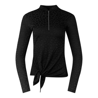 Tail Golf Ladies Tamil Long Sleeve Polo - Pebbles Onyx