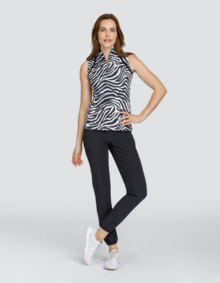Tail Ladies Vane Sleeveless Polo - Painted Zebra