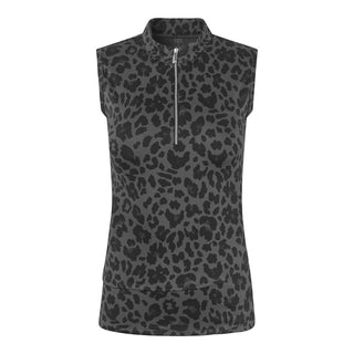 Tail Ladies Oro Sleeveless Polo - Leopardess