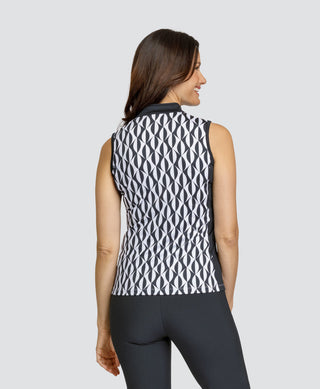 Tail Ladies Darly Sleeveless Polo - Magnetic Geo