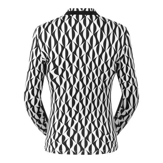 Tail Ladies Adaline Long Sleeve Polo - Magnetic Geo