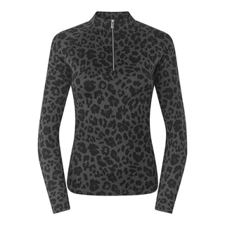 Tail Ladies Augustina Long Sleeve Polo - Leopardess