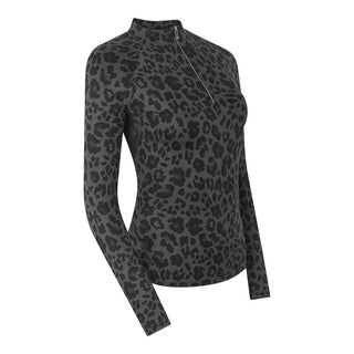 Tail Ladies Augustina Long Sleeve Polo - Leopardess