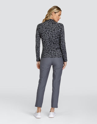 Tail Ladies Augustina Long Sleeve Polo - Leopardess