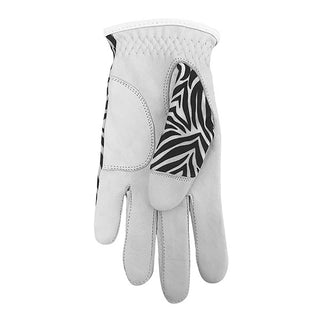 Surprizeshop Cabretta Leather Left Hand Ladies Golf Glove - Zebra