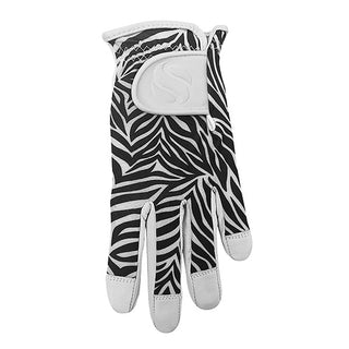 Surprizeshop Cabretta Leather Left Hand Ladies Golf Glove - Zebra